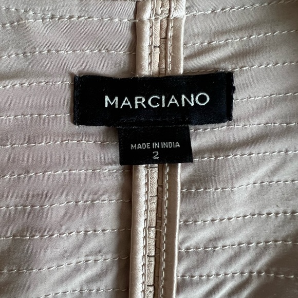 MARCIANO White Shayna Drape Leather Jacket Size 2 - Picture 4 of 6
